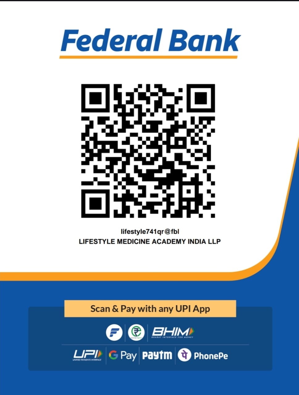 UPI QR Code - Lifestyle Medicine Academy India LLP